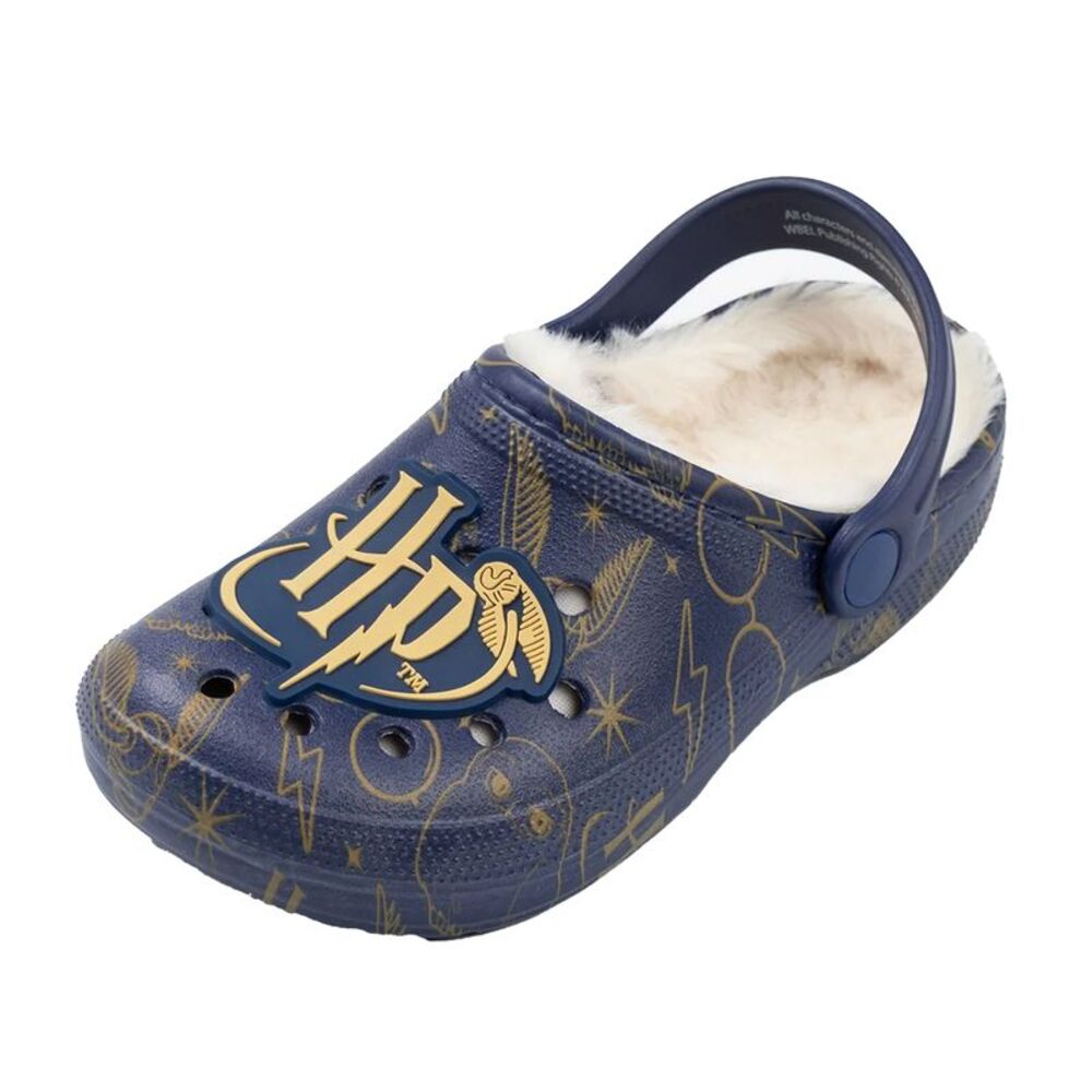 Harry Potter Girls Logo Fur Lined Clogs / Navy